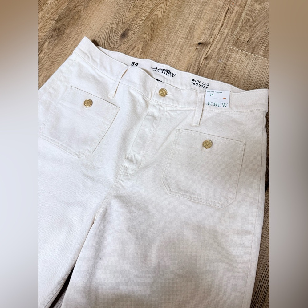 J crew Sailor denim trouser in ecru - Picture 3 of 5
